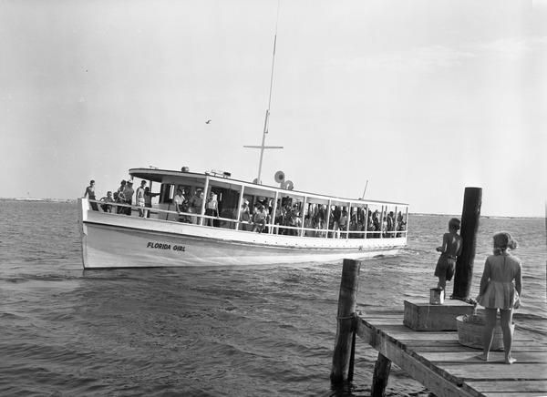 The party boat Florida Girl at the dock, 1955